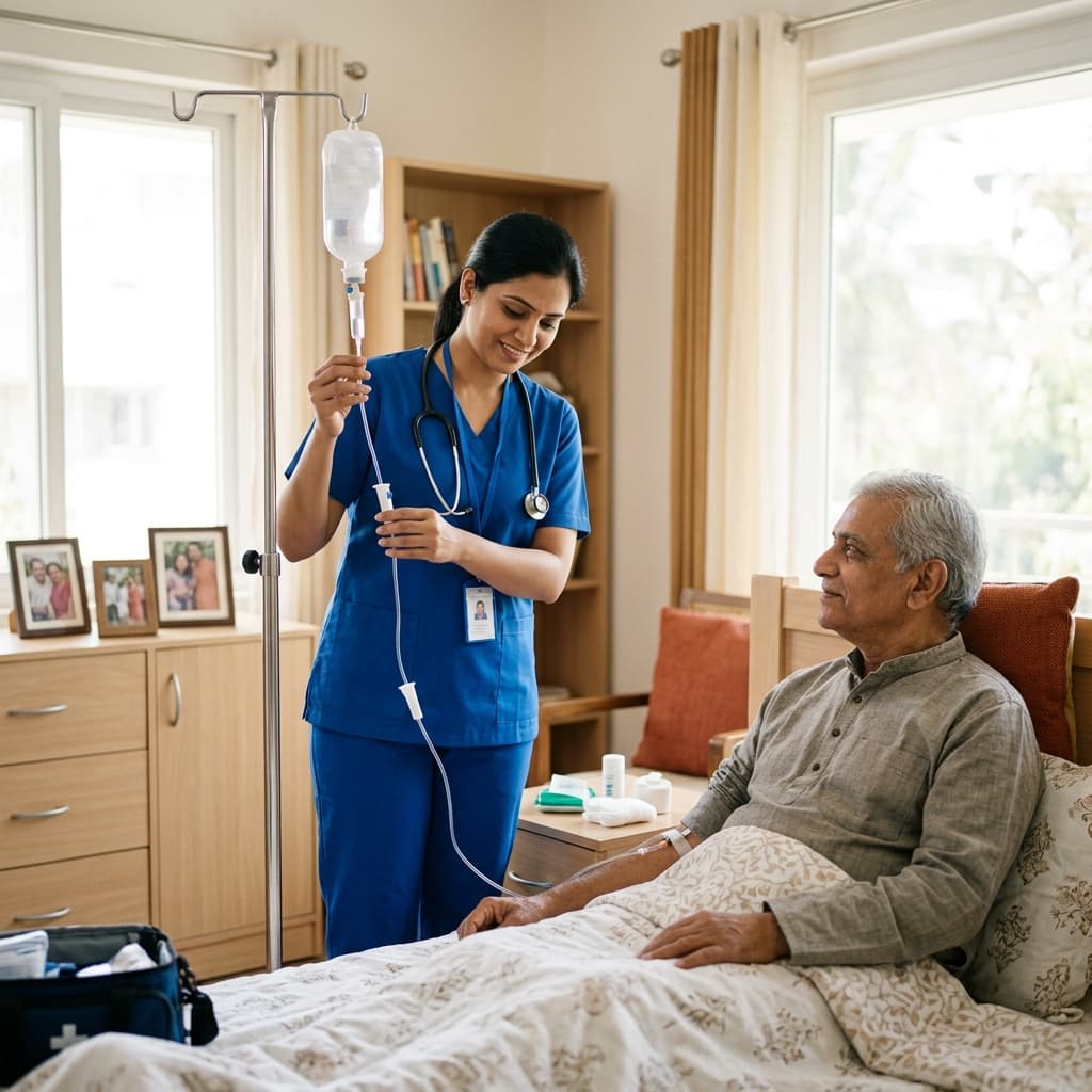 IV therapy and medical procedures at home in Delhi/NCR