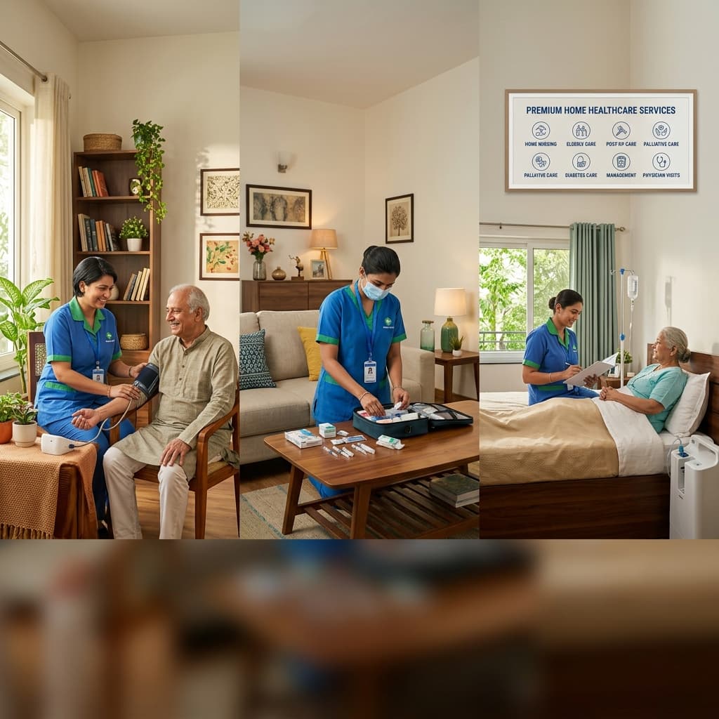 Professional home nursing services team at NurseNest Care Delhi/NCR - comprehensive healthcare at your doorstep